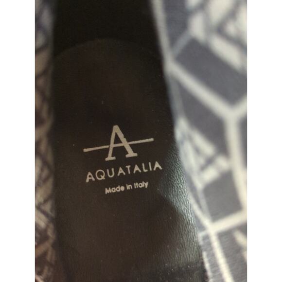 NEW Aquatalia heeled booties sz11 block heel solid black Luzio made in Italy - Picture 6 of 7